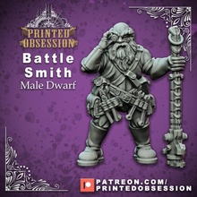 battle smith - artificer- male dwarf 32mm d&d tabletop dragons dungeons fighter hell kickstarter punk scale wrench steampunk mars hammer printed fury steam patreon saturn dnd pathfinder heaven obsession elegoo 3d print model - Mito3D
