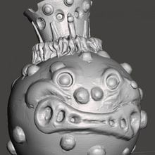 king gel lord szabo ii - endless fantasy tactics tabletop green monster miniature slime gelatonus 3d print model - Mito3D