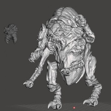 troll - brushfire historia rodentia tabletop beetle bug insect monster miniature scan furry exomorph 3d print model - Mito3D