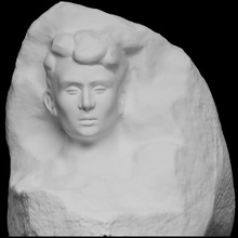 rose beuret scan sculpture marble france rodin 3dprintable relief 3d print model - Mito3D