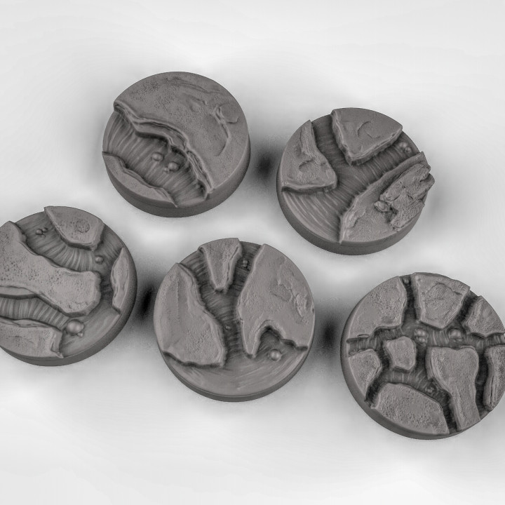 lava bases mesa base 25mm pantano 3D print model - Mito3D