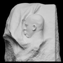 octave mirbeau portrait scan marble france rodin 3dprintable relief 3d print model - Mito3D
