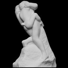 pecado Varredura mármore francês Rodin 3dprintable 3d print model - Mito3D