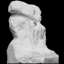 man thought scan sculpture france rodin plaster 3dprintable 3d print model - Mito3D