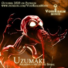 chillón Uzumaki espiral horror mesa monstruo zombi retorcido mutante voidrealmminis Junji ito 3d print model - Mito3D