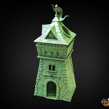 ranger dice tower decorative included support free tabletop rpg support-free roll no-supports dnd fate dice-tower fatesend role-playing-game fates-emd 3d print model - Mito3D
