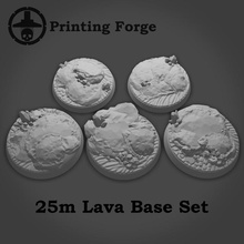 25mm roccioso lava base impostato tavolo 40k warhammer età gemme 28mm warhammer40k magma basi sigmar aos 3d print model - Mito3D