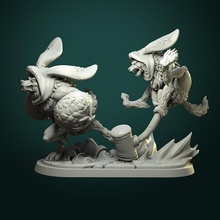 diorama huevos mesa fantasía figurilla rpg miniatura hombre lobo dnd pionero ttrpg hombres dndminiatura 3d print model - Mito3D