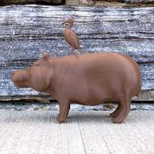 ippopotamo Africa animale 3d print model - Mito3D