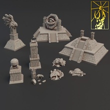amazon ogre terrain tabletop aztec buildings fantasy miniatures plant rpg temple wargame forge titan altar totem filar 3d print model - Mito3D