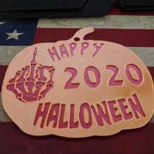 Halloween Zeichen 2020 Covid halloweendecoration 3d print model - Mito3D