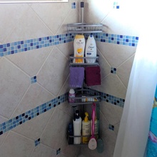 hanging shower caddy life hack bathroom tub bath lifehack 3d print model - Mito3D