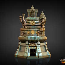 artificer dice tower decorative included support free tabletop building support-free supportless dicetower no-supports dnd fate dice-tower dungeons-and-dragons artificier fatesend fates dice-roll path-finder 3d print model - Mito3D