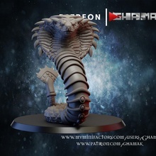 désert serpent 2 soutien prêt table créature dragons monstre guerre marteau âge donjon cobra dnd Sigmar wh khermri 3d print model - Mito3D