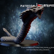 désert serpent 3 soutien prêt table créature dragon fantaisie Jeux horreur Mort vivant guerre miniature jeu donjon cobra dnd éclaireur khemri 3d print model - Mito3D