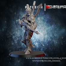 amish space elf guardian 1support ready tabletop 40k sci-fi war hammer eldar 40000 wh exodite 3d print model - Mito3D