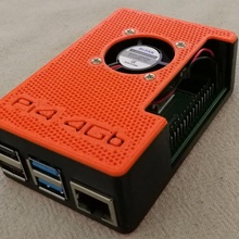 lampone pi 4 Astuccio guaina fan montare raspberrypi pi4 pi4case 3d print model - Mito3D