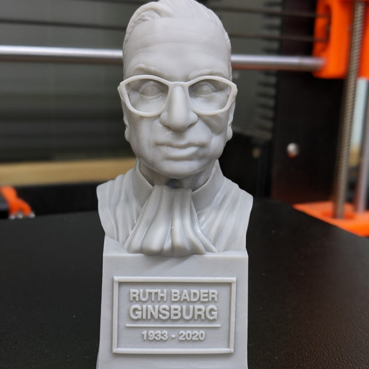 rbg tribute fan art statue toy likeness nortorious protrait 3D print model - Mito3D