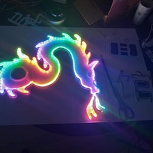 blade runner neon dragon & garden house led ws2812 noodle 3d print model - Mito3D