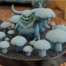 mushroom loving nurgling tabletop cute mini wargaming miniature 28mm 3d print model - Mito3D