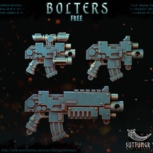 Bolters Bedava pre supported masaüstü 40k tabanca takım Uzay savaş oyunları Warhammer tüfek Kitbash deniz menzilli bitler pewpew bolter bash bitz gubbins 3d print model - Mito3D