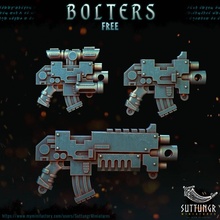 bolters gratis pre supported mesa 40k pistola equipo espacio juego guerra martillo rifle kitbash marina distancia bits pewpew cedazo bitz gubbins 3d print model - Mito3D