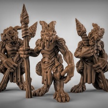 kobold spears tabletop fantasy rpg dungeonsanddragons dnd pathfinder tabletopgames 3d print model - Mito3D