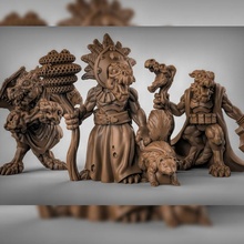 Kobold épeler roulettes table fantaisie sorcier donjons Dragons dnd éclaireur jeux druide lanceur sorts 3d print model - Mito3D