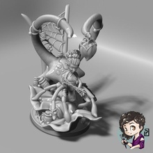 Geldral curador base mesa continuar hembra figura miniatura araña calabozo d arácnido tejedor 3d print model - Mito3D
