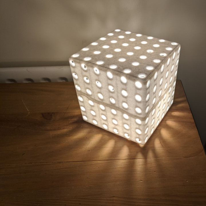 cubo luminária jardim luz iluminação 3D print model - Mito3D