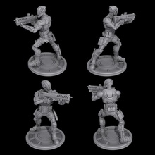 siberpunk asker nişan alma tüfek saldırı sci fi polis swat Cybepunk 3d print model - Mito3D