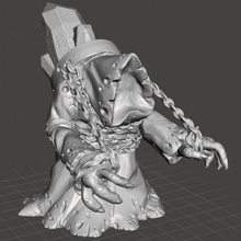 fallen - endless fantasy tactics tabletop ghost undead miniature crystal wraith scan 3d print model - Mito3D