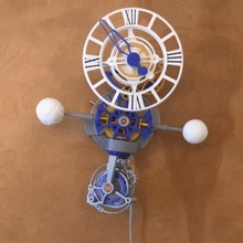 astronomi Motorlu Bahçe saat işlevsel dişliler mekanik izlemek mekanizma dişli mekanizması hareket tourbillon kaçış zorluk 3d print model - Mito3D