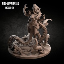 dolores leader warriors cult tabletop hero miniature boardgame cthulhu tentacles patreon d&d npc supported nzoth 3d print model - Mito3D