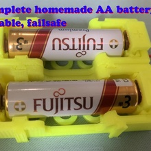 completar casa aa batería caso funda ampliable prueba fallos 3d print model - Mito3D