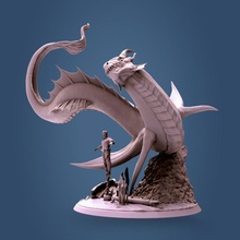 oceanus dragon tabletop sea dnd 3d print model - Mito3D