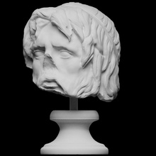 fragmented head man scan 3d barbarian printing sculpture philosopher photogrammetry fragment gaul openglam 3d-printable stefano-bardini 3d print model - Mito3D