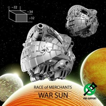 war sun merchants tabletop miniatures sci-fi space spaceship 3dprint boardgames spacecraft board games stellar ti4 hacan emirate starwharf 3d print model - Mito3D