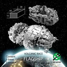 buque insignia volcánico carrera mesa miniaturas sci fi espacio astronave 3dprint juegos tablero estelar ti4 Starwharf 3d print model - Mito3D