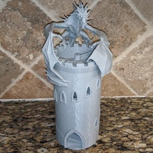 dice tower castle d&d dnd dungeons dragons battlement 3d print model - Mito3D