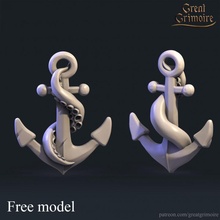 anchor octopus tentacle freemodel greatgrimoire darksealegends 3d print model - Mito3D