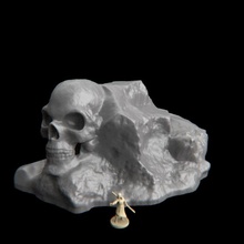 skull rock tabletop fantasy terrain wargame montain 3d print model - Mito3D
