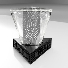 3d printing industry awards award metal trophy sla helix spiral 2020 channels sls craftbot 3dpi lattice clear craftunique mjf 3d print model - Mito3D