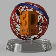 reticolo globo design Inter canale scrittura unico sla Fai mjf competition3dprintingindustryprotolabs 3d print model - Mito3D