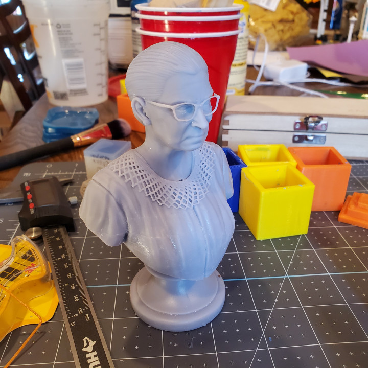 us höchste Gericht Gerechtigkeit Ruth Bader Ginsburg Büste berüchtigt Rbg rbg3d 3D print model - Mito3D