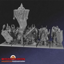 dark crusaders unit tabletop knight warhammer warrior chaos monstrous heroquest encounters oldhammer middlehammer 3d print model - Mito3D