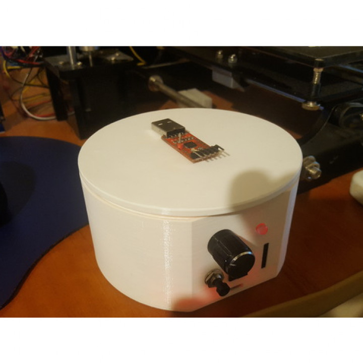 battery powered turntable 28byj-48 stepper motor 3d scan 3D print model - Mito3D