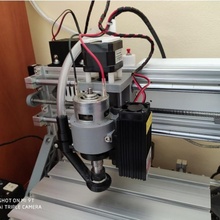 cnc 2418 3018 1610 vácuo limpador adaptador + laser suporte 3d print model - Mito3D