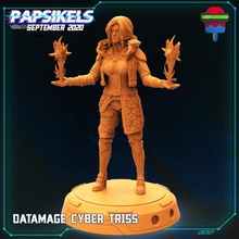 datamage cyber triss tabletop data female sexy wizard mage witcher sorceress shadowrun 3d print model - Mito3D