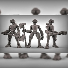warforged hammers tabletop fantasy robot war steampunk hammer mecha scifi dungeonsanddragons dnd pathfinder forged doublehanded 3d print model - Mito3D